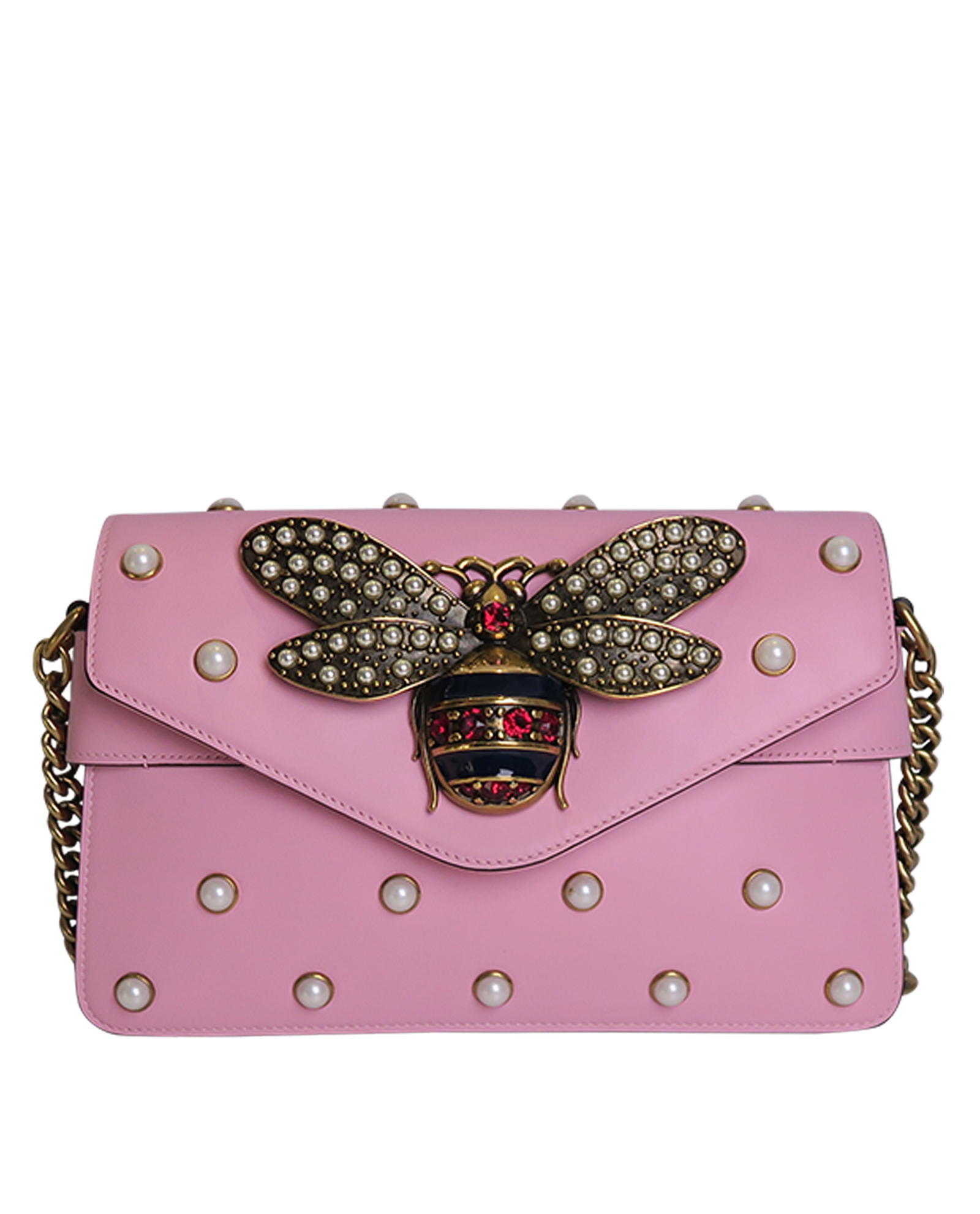 Gucci pink cheap bee bag